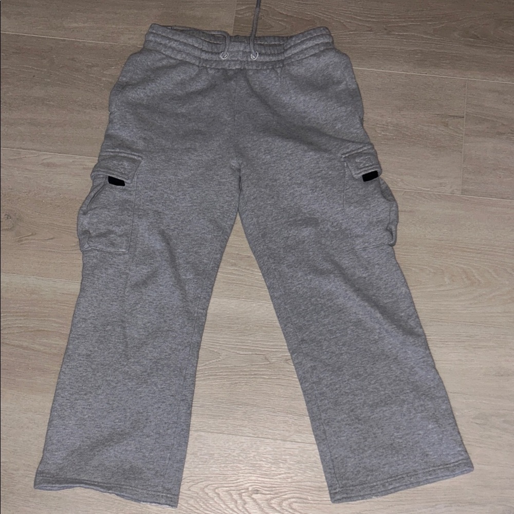 Kids Gray Cargo Joggers
